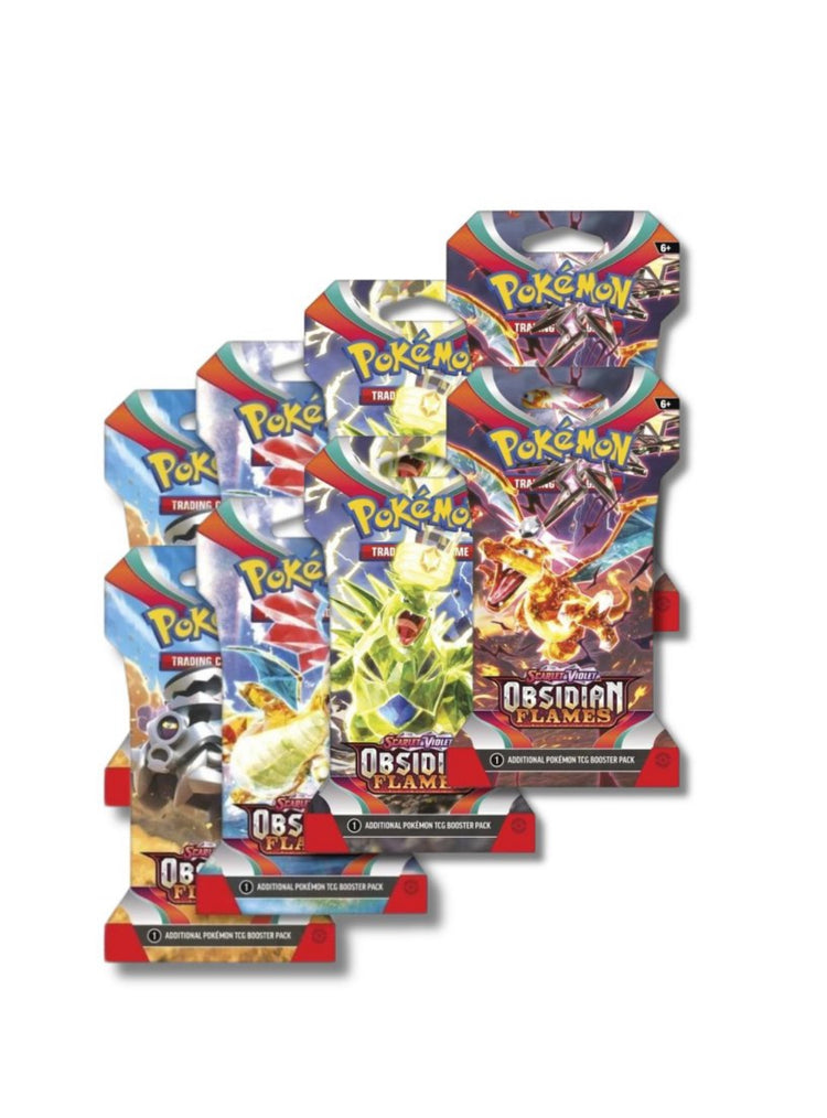 Pokemon Scarlet & Violet Obsidian Flames | Sleeved Boosters Packs. These come in three packs for $25