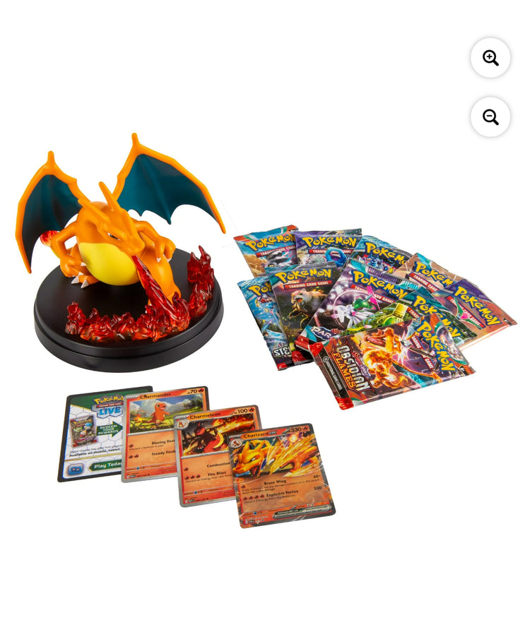 Pokemon Trading Card Games Charizard ex Super - Premium Collection. Each purchase comes with one free Pokemon Journey booster pack.