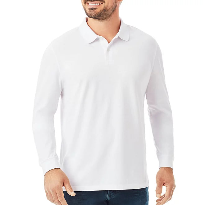 Member's Mark Men's Long Sleeve Stretch Pique Polo