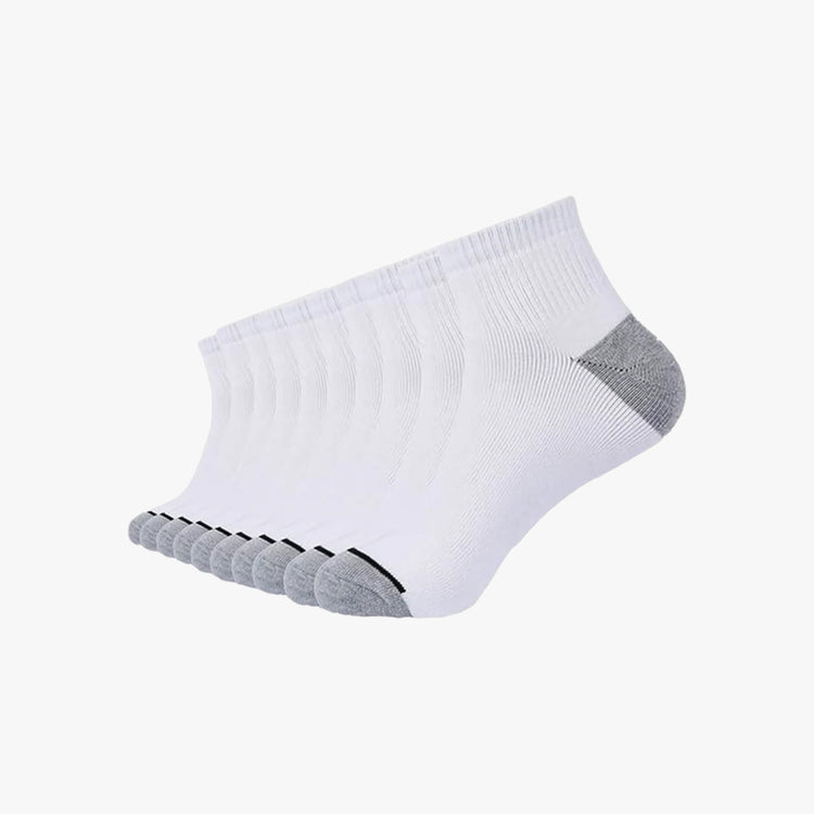 10 Pairs Mens Ultra-Breathable Color Block Ankle Socks.