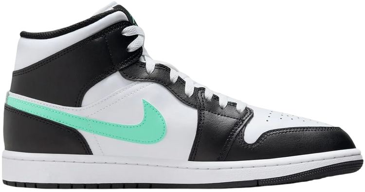 Air Jordan 1 Mid. White/Black/Green Glow. Men’s Shoes. Size 9,10.5 and 11