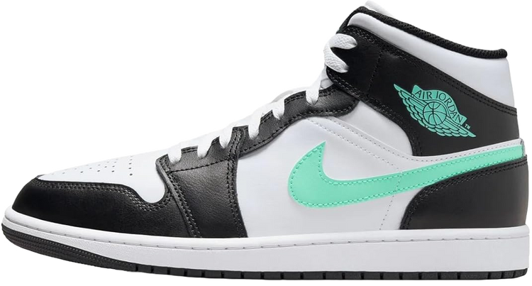 Air Jordan 1 Mid. White/Black/Green Glow. Men’s Shoes. Size 9,10.5 and 11