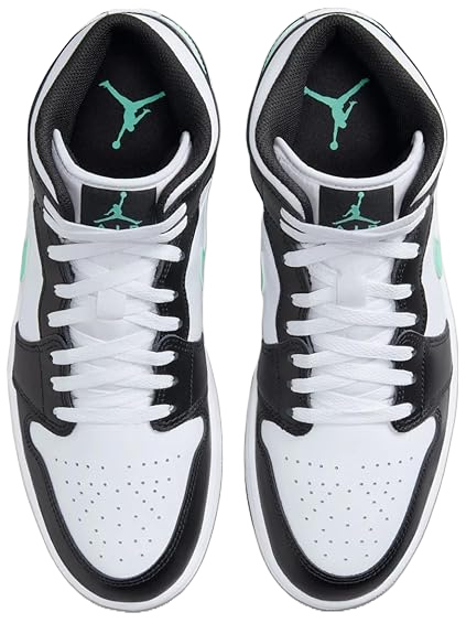 Air Jordan 1 Mid. White/Black/Green Glow. Men’s Shoes. Size 9,10.5 and 11