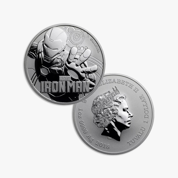 2018 1 oz Tuvalu Ironman Marvel Series Silver Coin