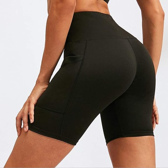 High Waist Biker Shorts for Women - 8" Inches