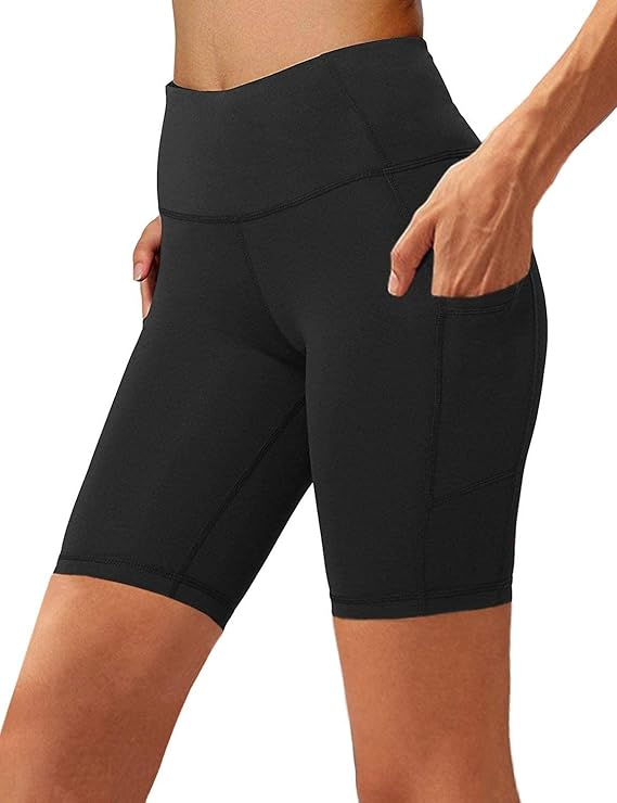 High Waist Biker Shorts for Women - 8" Inches