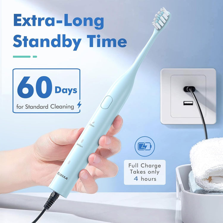 4 Replacement Heads Sonic Soft Electric Toothbrush