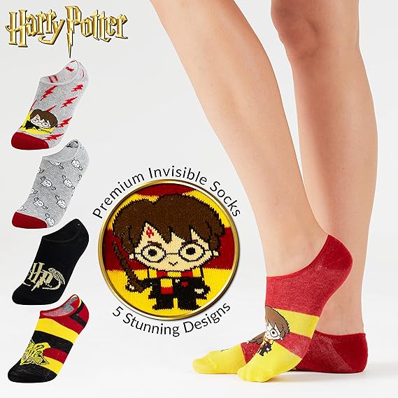 Harry Potter Invisible Socks Women Teenagers and Girls Summer Athletic Casual Sports Work No Show Socks