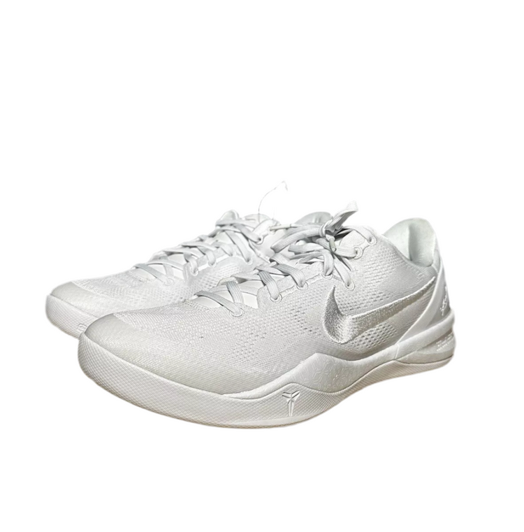 Nike Mens KOBE VIII PROTRO White/White-White Cross Trainer Shoes-FJ9364 100-Size 10.5