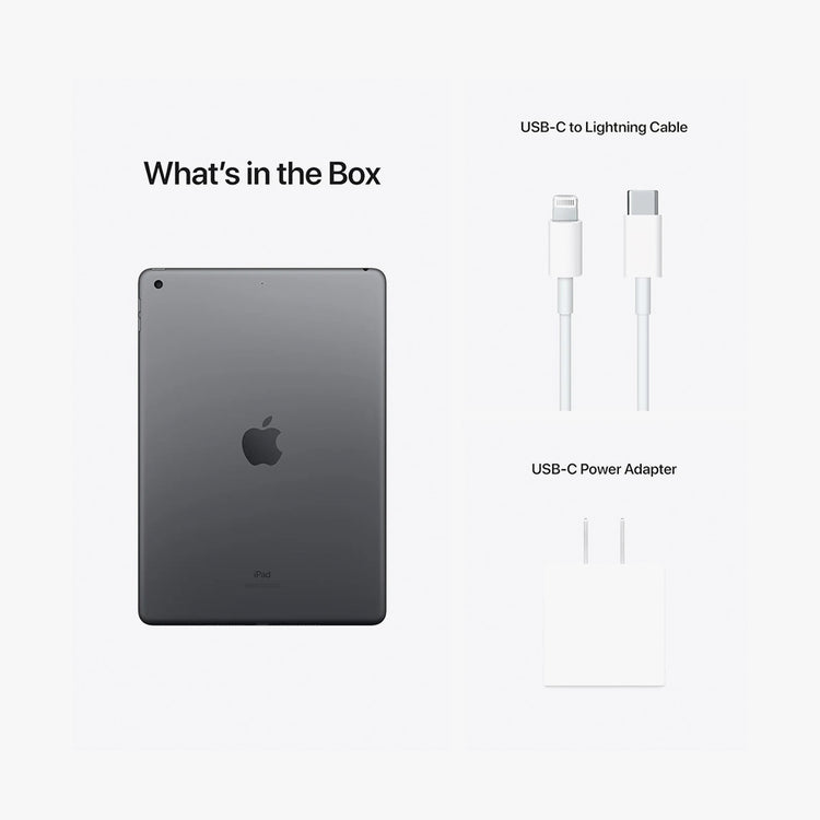 Apple iPad (9th Generation): with A13 Bionic chip, 10.2-inch Retina Display, 64GB, Wi-Fi, 12MP front/8MP Back Camera, Touch ID, All-Day Battery Life – Space Gray