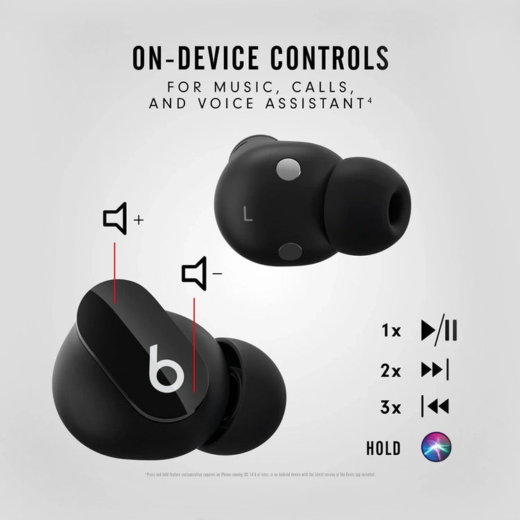 Beats Studio Buds - True Wireless Noise Cancelling Earbuds - Compatible with Apple & Android, Built-in Microphone, IPX4 rating, Sweat Resistant Earphones, Class 1 Bluetooth Headphones - Black