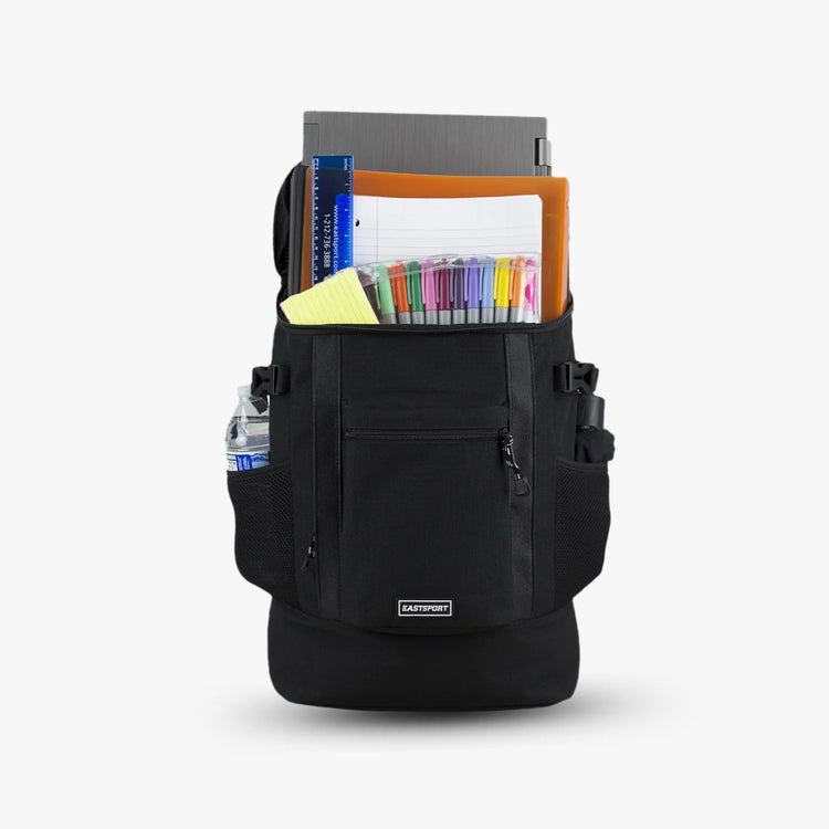 Eastsport Unisex Rival 18.5" Laptop Backpack, Black and Gray color.