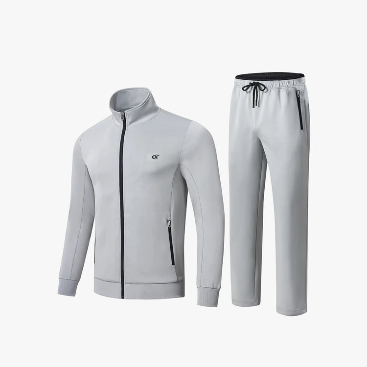 Satankud Men's Tracksuits 2 Pieces Set Long Sleeve Causal Full Zip Hiking Jogging Gym Sports Sweatsuit for Men 2 Piece Outfits White. Size M, L and XL