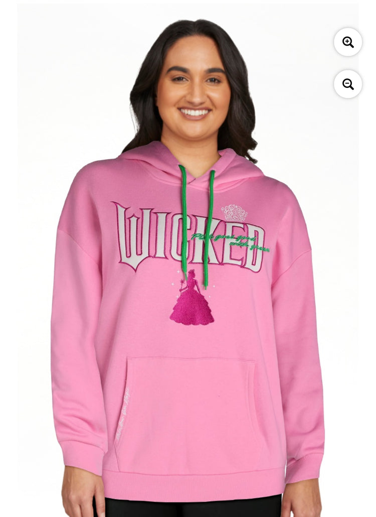 Wicked Graphic Glinda Hoodie, Women's, Sizes M and L.