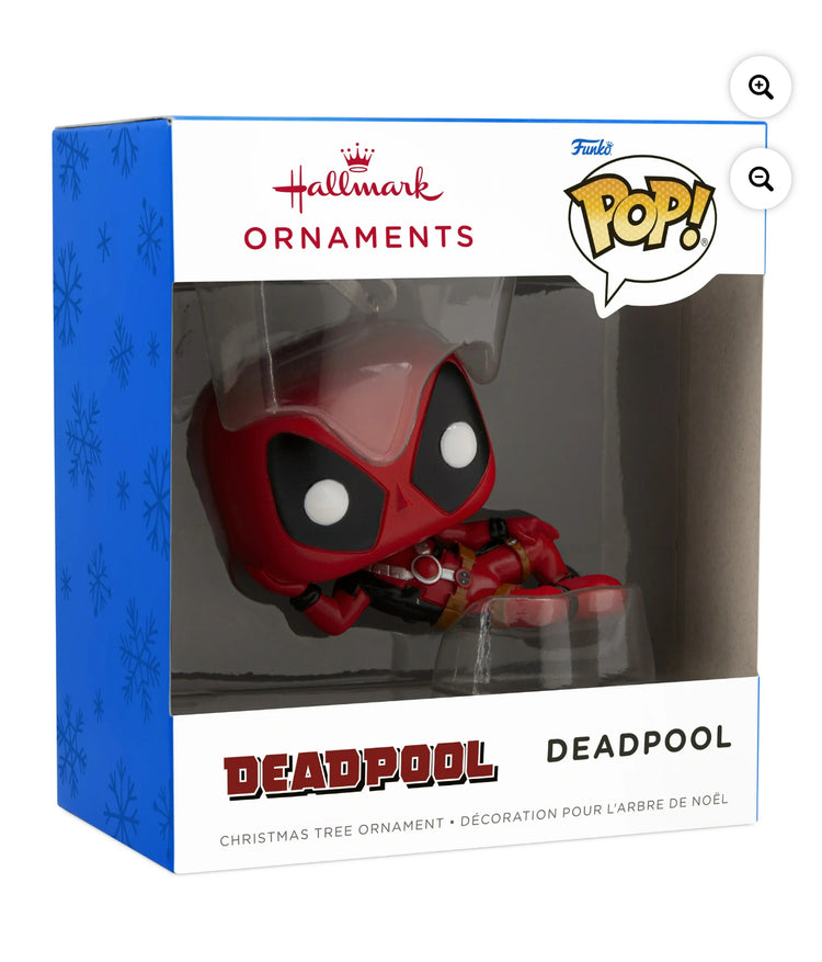 Hallmark Marvel Deadpool Laying Down Funko POP Christmas Ornament