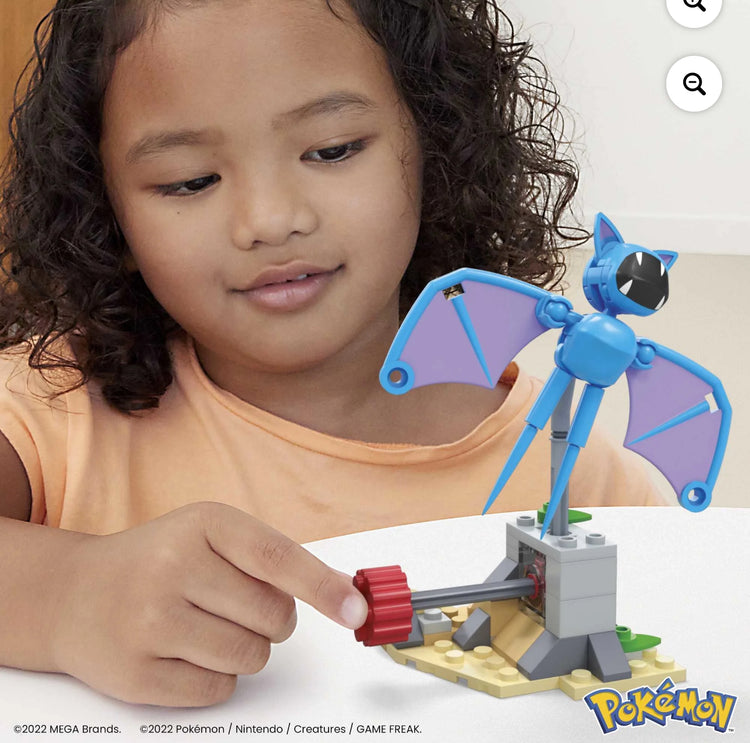 MEGA Pokemon Building Toy Kit Zubat's Midnight Flight (61 Pieces) for Kids.