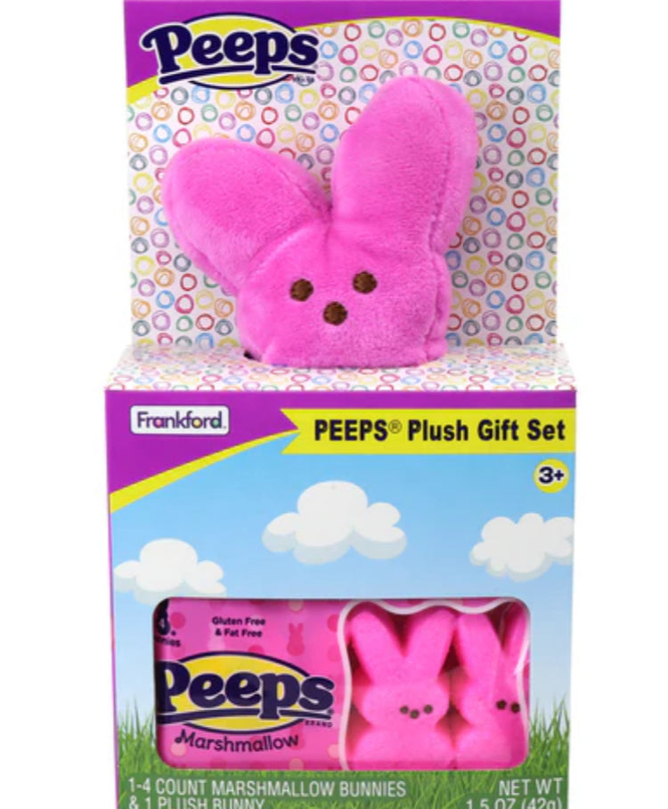 PEEPS House Bunny Plush Gift Set Choice of Pink and Blue.