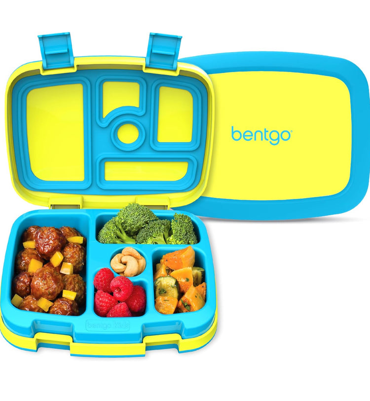 Bentgo® Kids Bento-Style 5-Compartment Leak-Proof Lunch Box - Ideal Portion Sizes for Ages 3 to 7 - Durable, Drop-Proof, Dishwasher Safe, BPA-Free, & Made with Food-Safe Materials