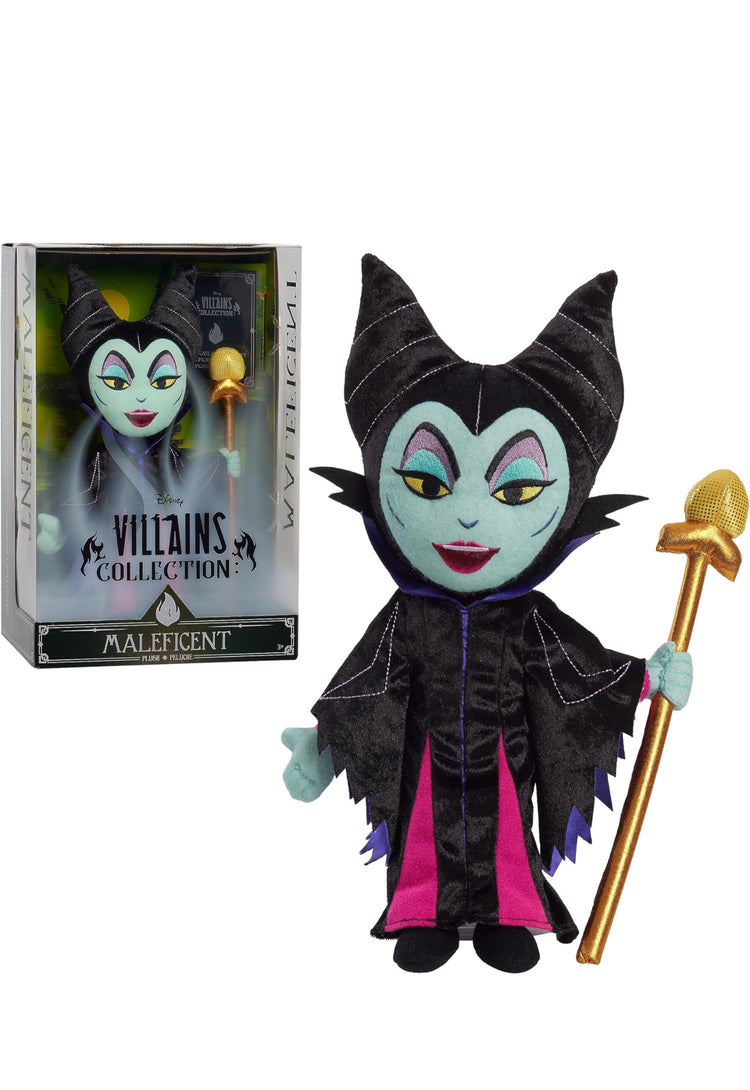 Disney Villains Collection: Maleficent Plush, 13-inch Collectible Plush Doll, Kids Toys for Ages 3 Up, Amazon Exclusive by Just Play