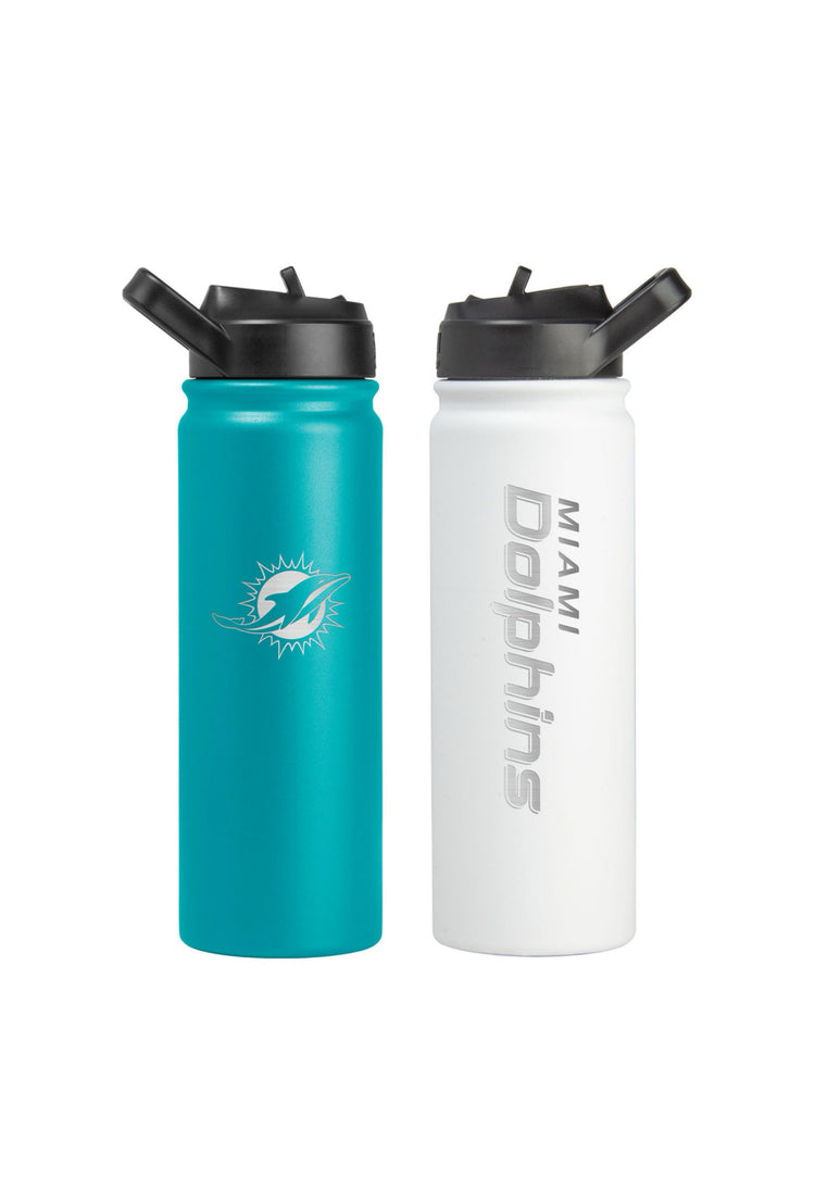 NFL 24 oz. X 2PK. Insulated Water Bottles. Miami Dolphins