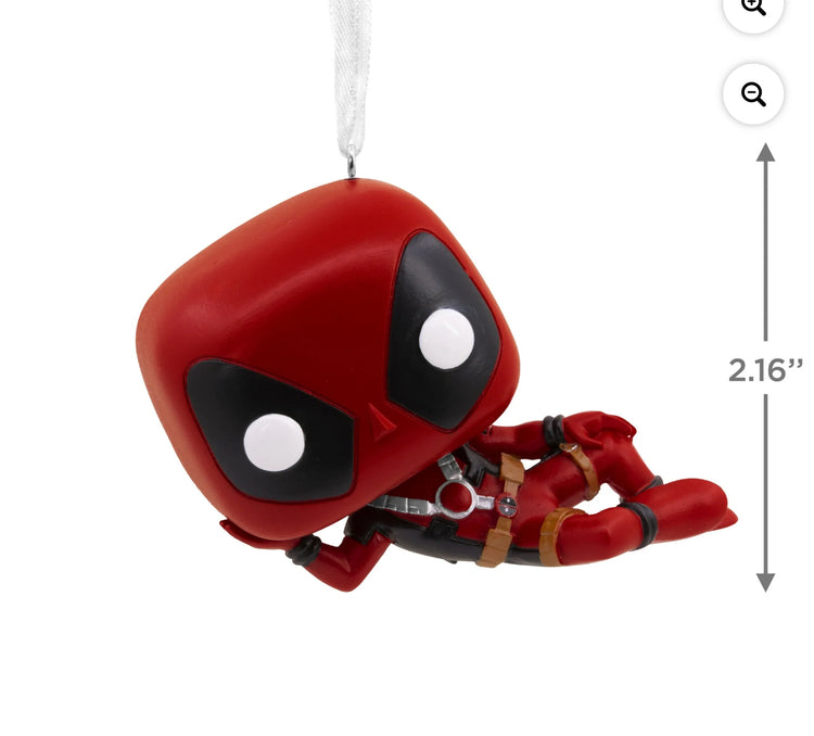 Hallmark Marvel Deadpool Laying Down Funko POP Christmas Ornament