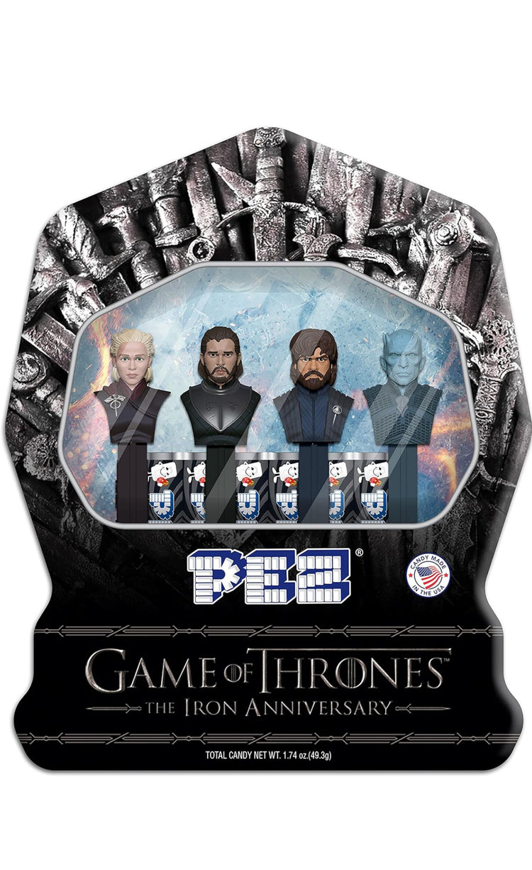 4.8 4.8 out of 5 stars (207)
Pez Candy Game Of Thrones The Iron Set Jon Snow, Daenrys, Night King, Tyrion with Dragon Fruit Flavored candy