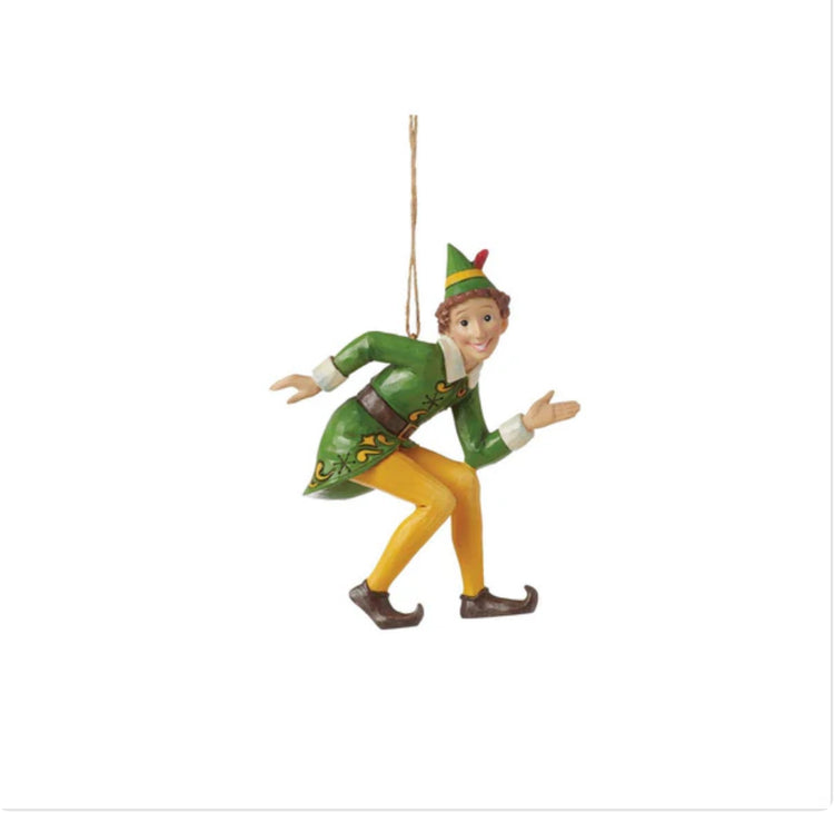 Jim Shores Buddy Elf Crouching H/O Christmas Ornament.