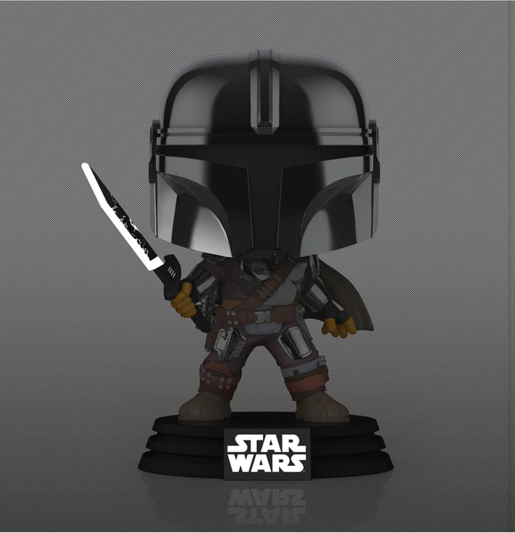 4.9 4.9 out of 5 stars (2,667)
POP Funko Star Wars Mandalorian with Darksaber (Chrome & Glow in The Dark), Exclusive