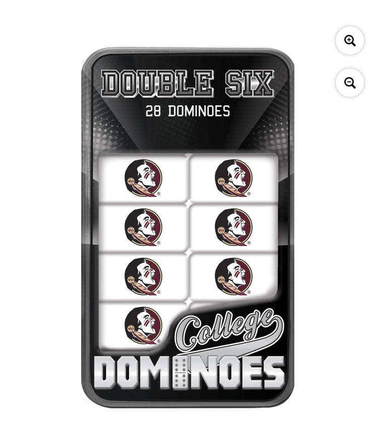 MasterPieces Officially Licensed NCAA Florida State Seminoles 28 Piece Dominoes Game for Adults.