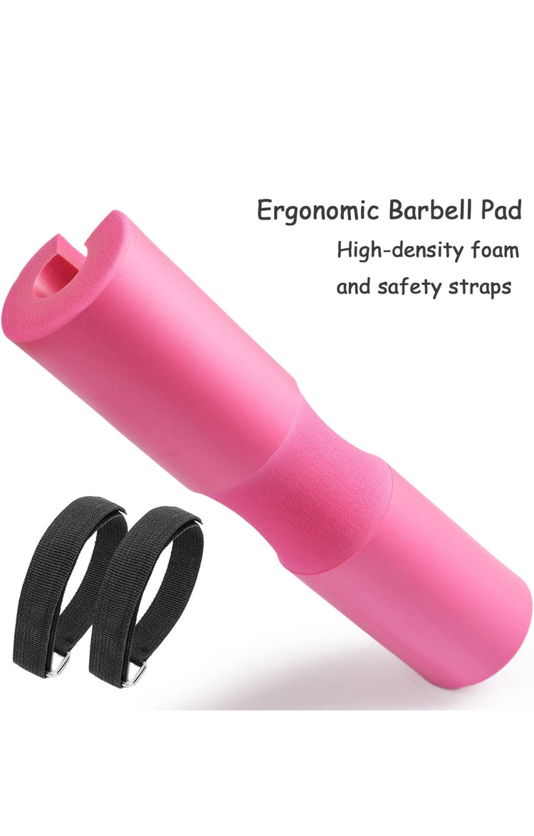 Barbell Pad for Hip Thrust Squat Bar Pad Foam Barbell Pad for Weight Bar Cushion with 2 Gym Ankle Straps 1 Booty Band and Carry Bag for Standard Olympic Bars