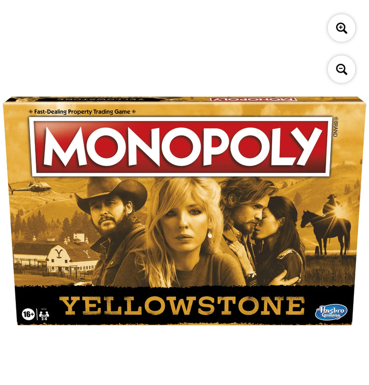 Monopoly: Yellowstone Edition Board Game for Teens and Adults Ages 16 and Up.