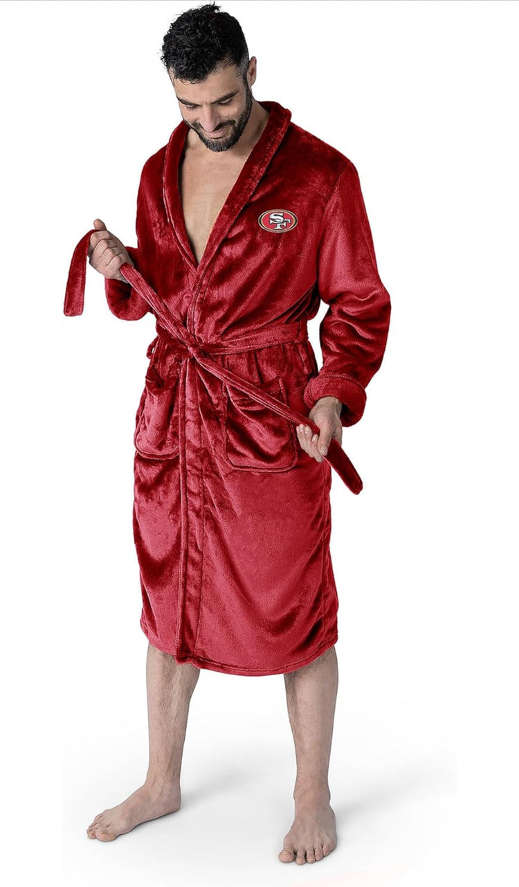 Northwest unisex Silk Touch Bath Robe. NFL San Francisco 49ers. Size L-XL.