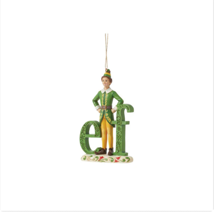 Jim Shores Buddy Elf Word H/O. Christmas Ornament