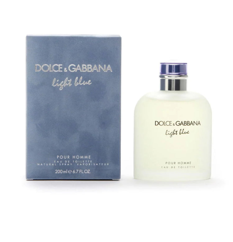 Dolce & Gabbana Light Blue Pour Homme Eau De Toilette Spray, Cologne for Men, 6.7 oz