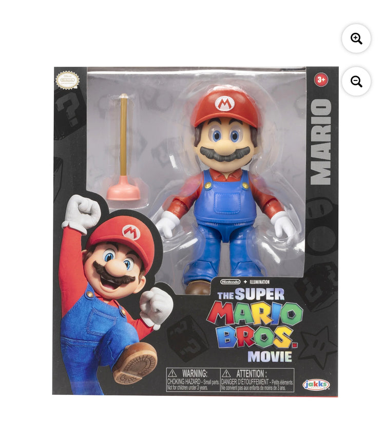 Super Mario Movie 5 inch Mario Action Figure with Plunger Accessory