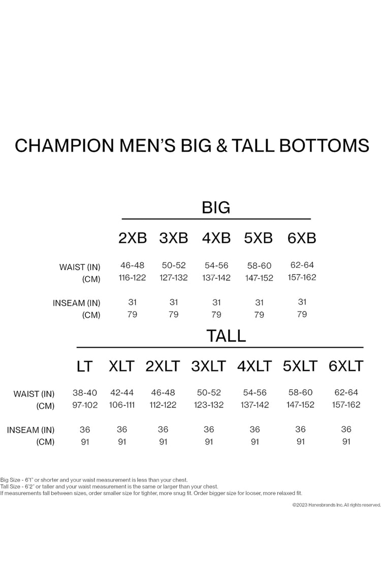 Champion Men's Pants, Lightweight Open-Hem Lounge Pants for Men, Jersey Pants (Reg. or Big & Tall). Size M and L