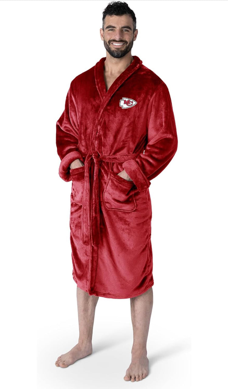 Northwest unisex Silk Touch Bath Robe. NFL Kansas City Chiefs