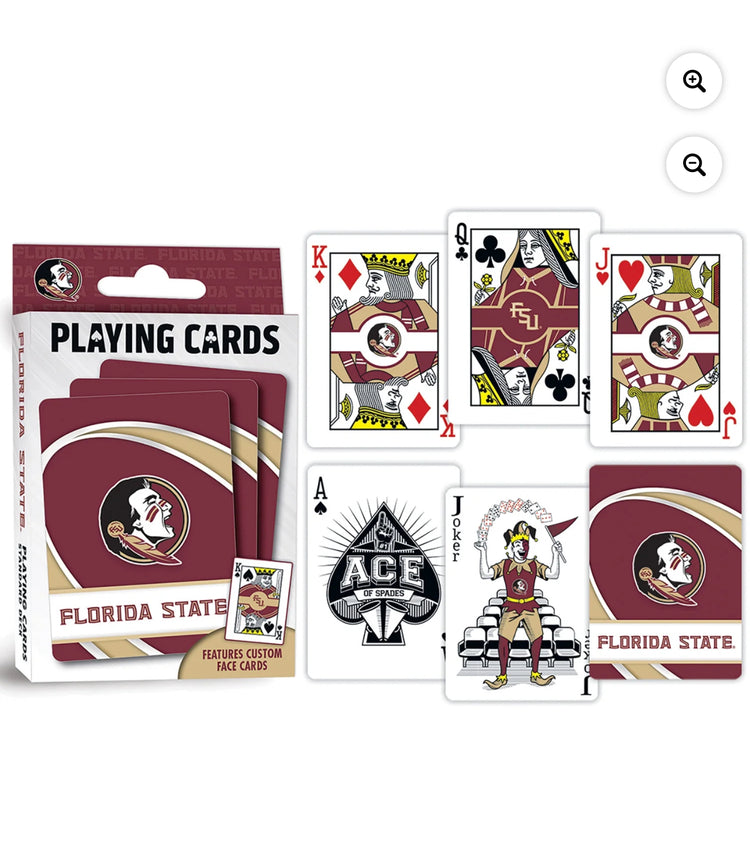 MasterPieces Officially Licensed NCAA Florida State Seminoles Playing Cards - 54 Card Deck for Adults