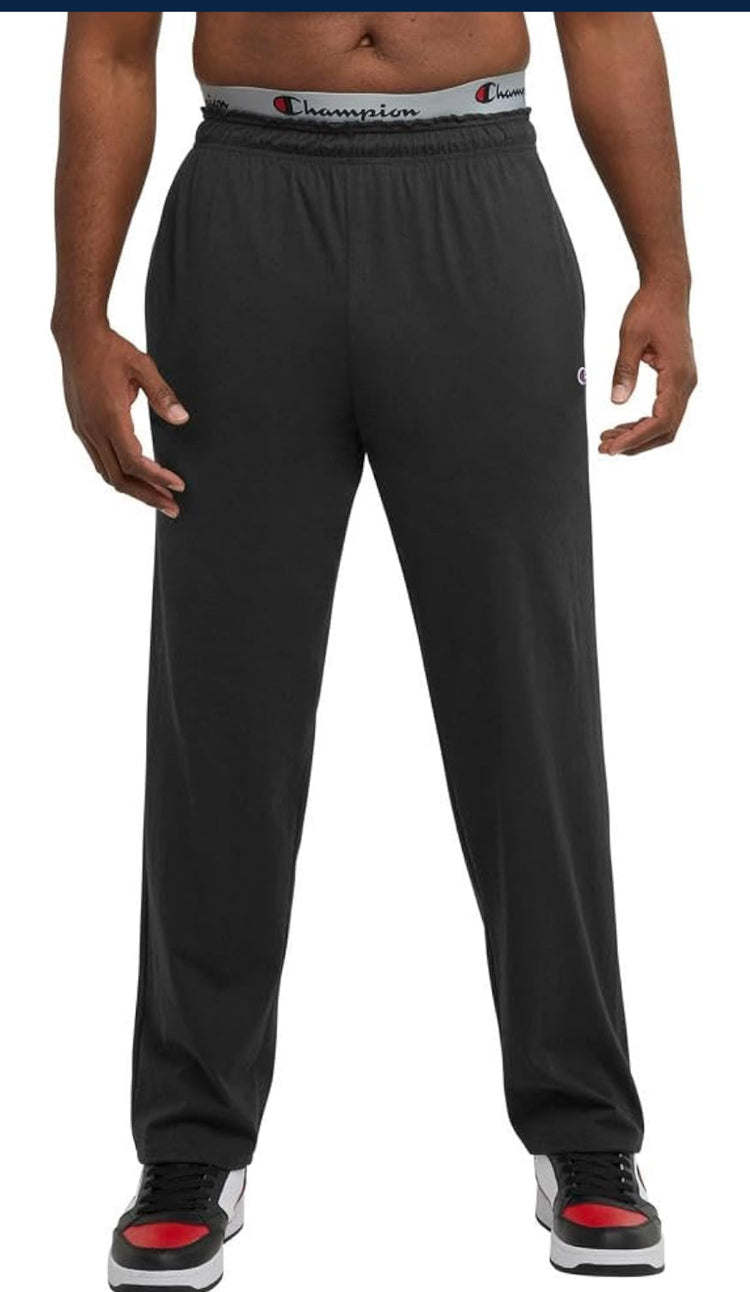 Champion Men's Pants, Lightweight Open-Hem Lounge Pants for Men, Jersey Pants (Reg. or Big & Tall). Size M and L