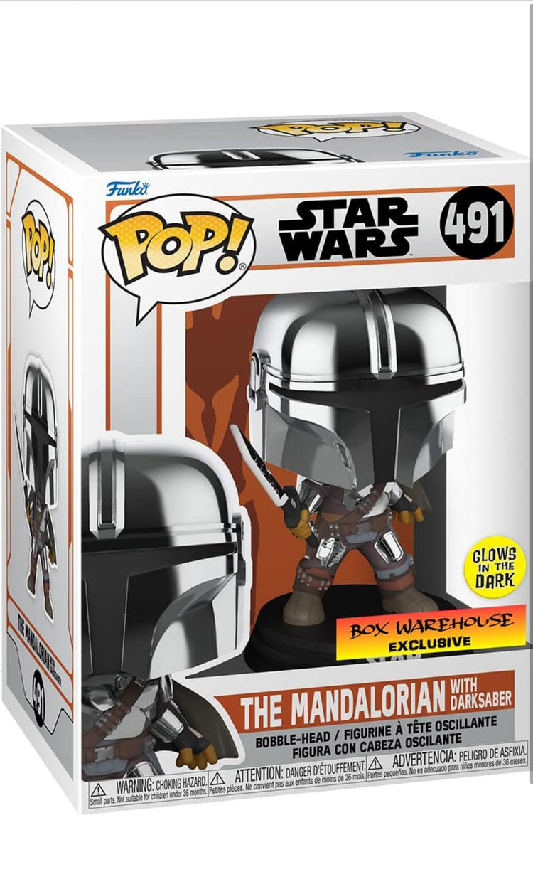 4.9 4.9 out of 5 stars (2,667)
POP Funko Star Wars Mandalorian with Darksaber (Chrome & Glow in The Dark), Exclusive