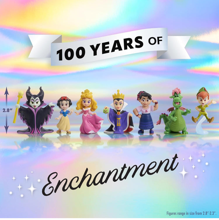 Disney100 Years of Enchantment Celebration Collection Limited Edition 7-piece Figure Pack, Kids Toys for Ages 3 Up by Just Play.