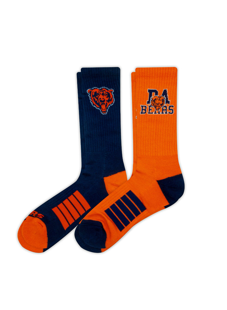 NFL Adult 2-Pack socks. Chicago Bears.