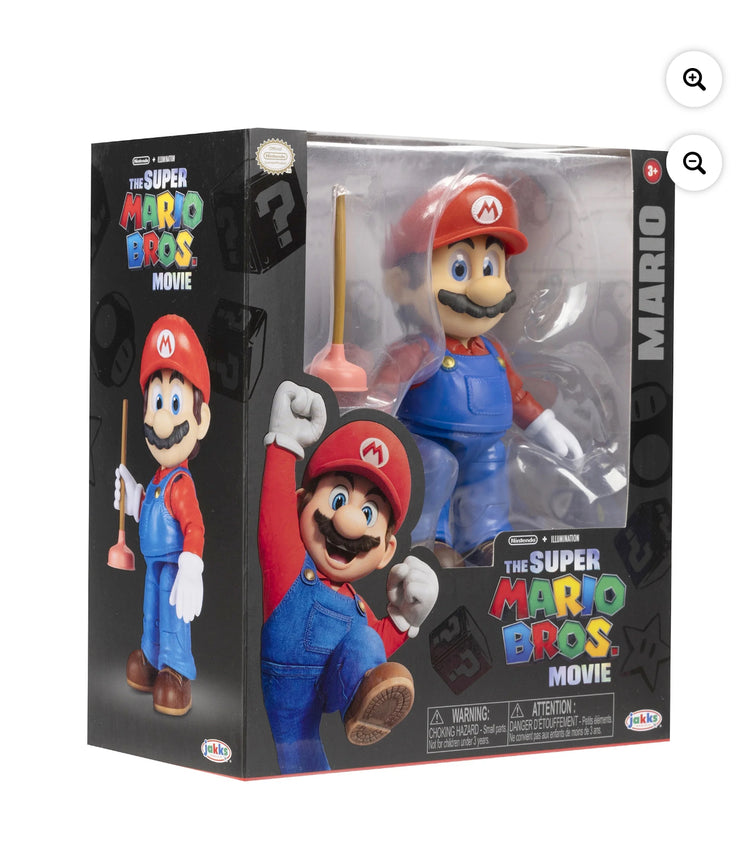 Super Mario Movie 5 inch Mario Action Figure with Plunger Accessory