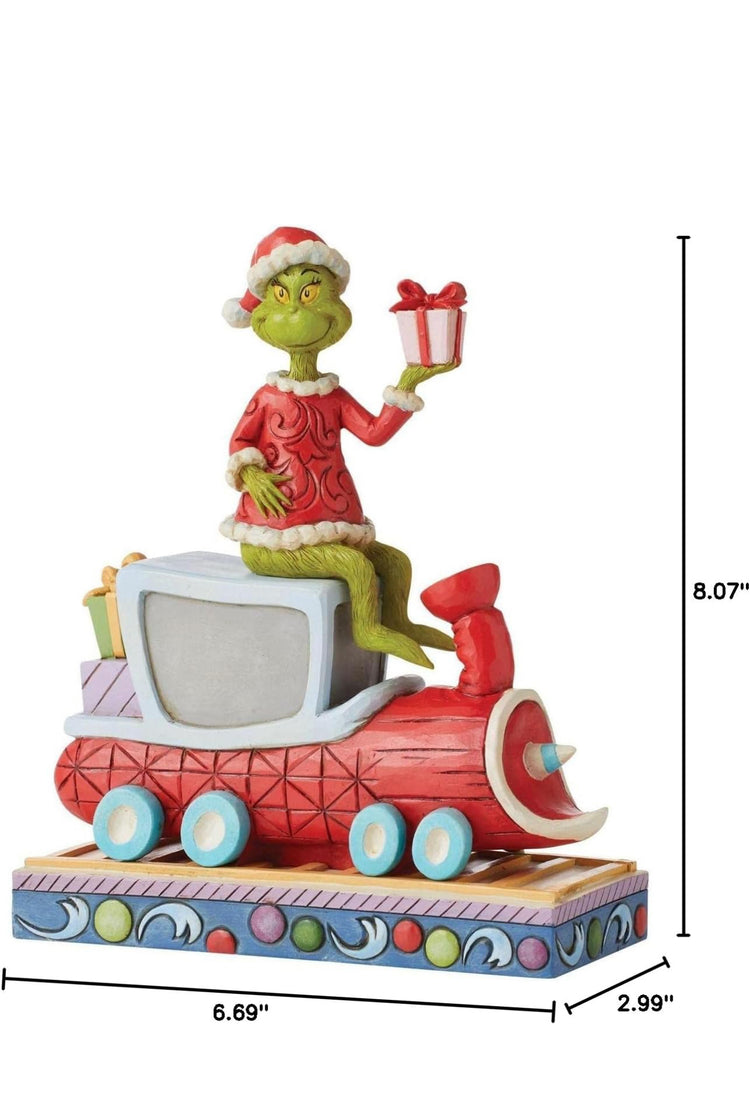 Enesco Jim Shore Dr. Seuss The Grinch on Train Figurine, 8.07 Inch, Multicolor. Very limited and sell fast.