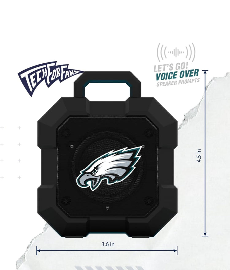 SOAR NFL Shockbox LED Wireless Bluetooth Speaker - Water Resistant IPX4, 5.0 Bluetooth with Over 5 Hours of Play Time - Small Portable Speaker - Officially Licensed NFL, Perfect Home & Outdoor Speaker. Los Vegas Raiders.