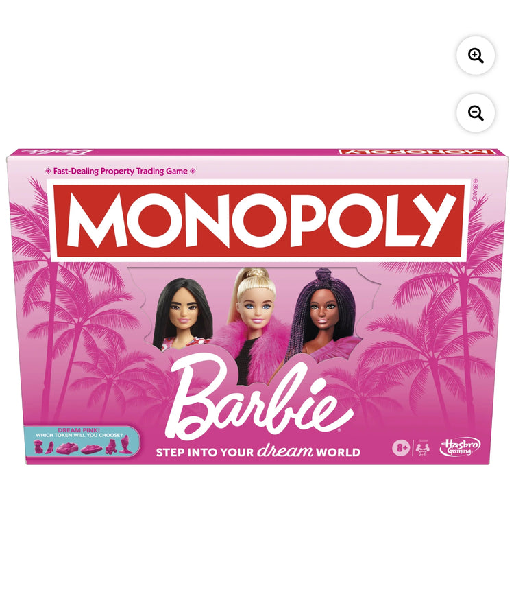 Monopoly: Barbie Edition Board Game, Family Games for 2-6 Players, Ages 8+