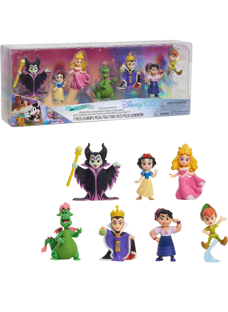 Disney100 Years of Enchantment Celebration Collection Limited Edition 7-piece Figure Pack, Kids Toys for Ages 3 Up by Just Play.