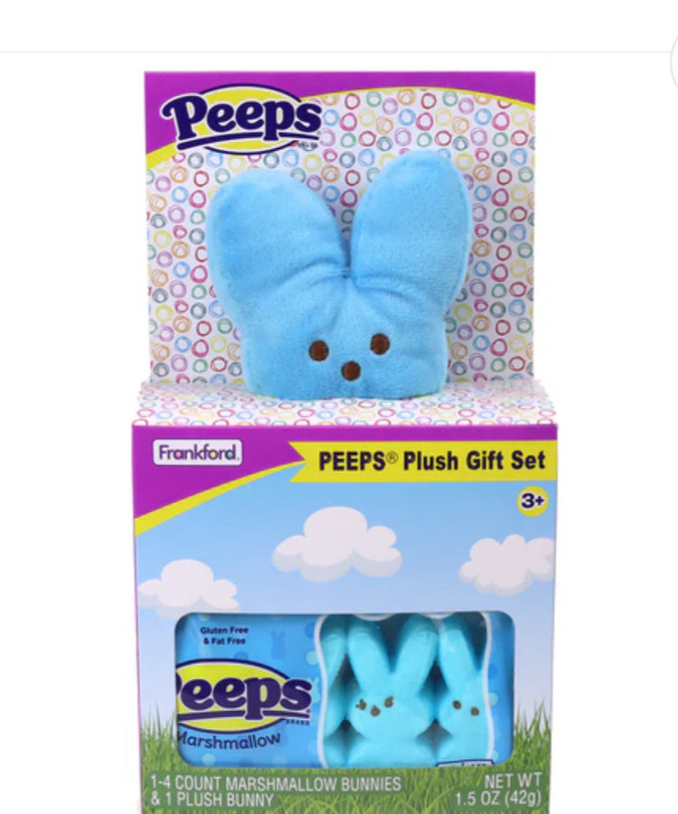 PEEPS House Bunny Plush Gift Set Choice of Pink and Blue.