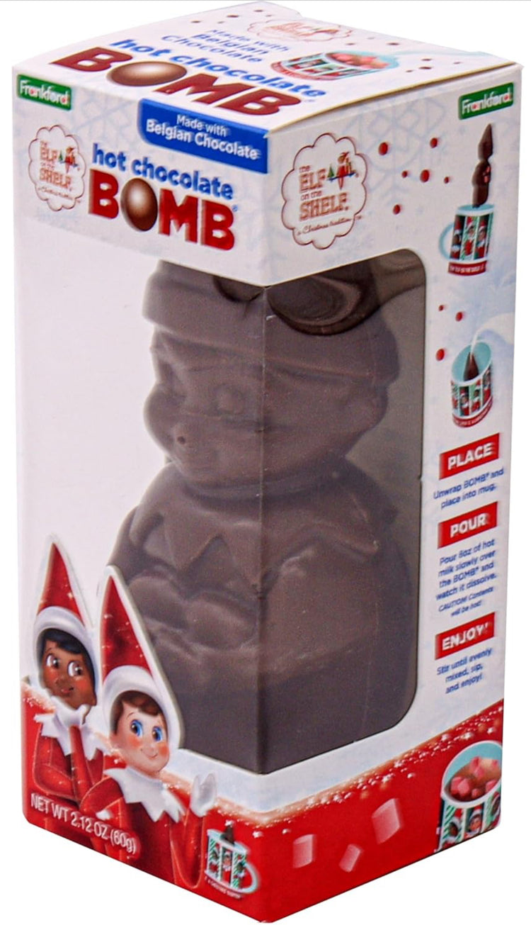 Elf On The Shelf Assorted Hot Chocolate Bomb Holiday 8 Pack, 8 Molded Elf Hot Cocoa Bombs with Marshmallows, Stocking Stuffers, Christmas Gift by Frankford Candy