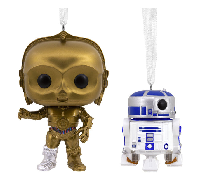 Hallmark Star Wars C-3PO and R2-D2 Funko POP! Christmas Ornaments, 2, 0.32lbs